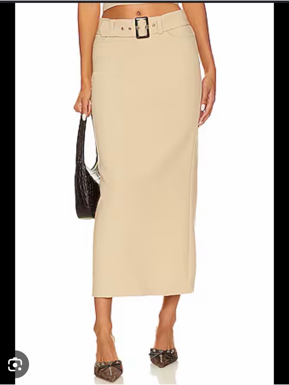 Perdita Maxi Skirt in Latte Beige